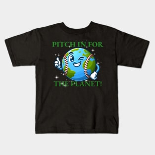 baseball earth day 2024 Kids T-Shirt